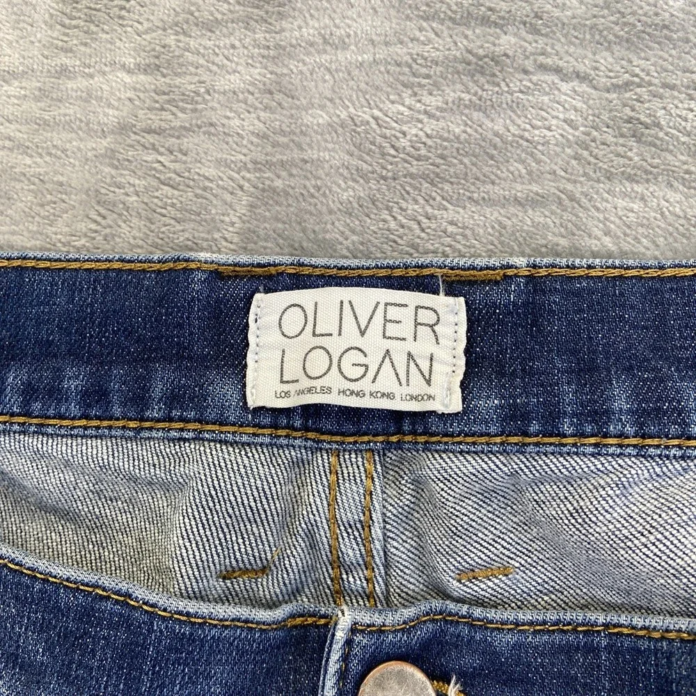Oliver Logan‎ Straight Jeans Men's Size 36x34 Dark Wash Blue Denim